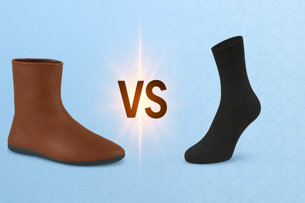 Wudhu Socks vs Leather Khuff