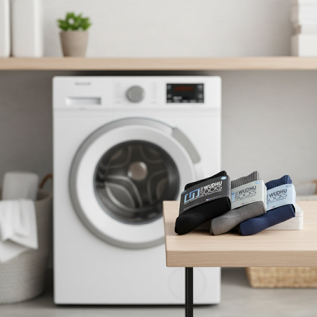 washing wudhu socks in washing machine