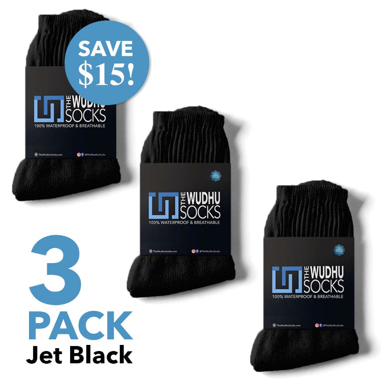 black wudhu socks - the perfect socks for hajj and umrah - tawaf socks